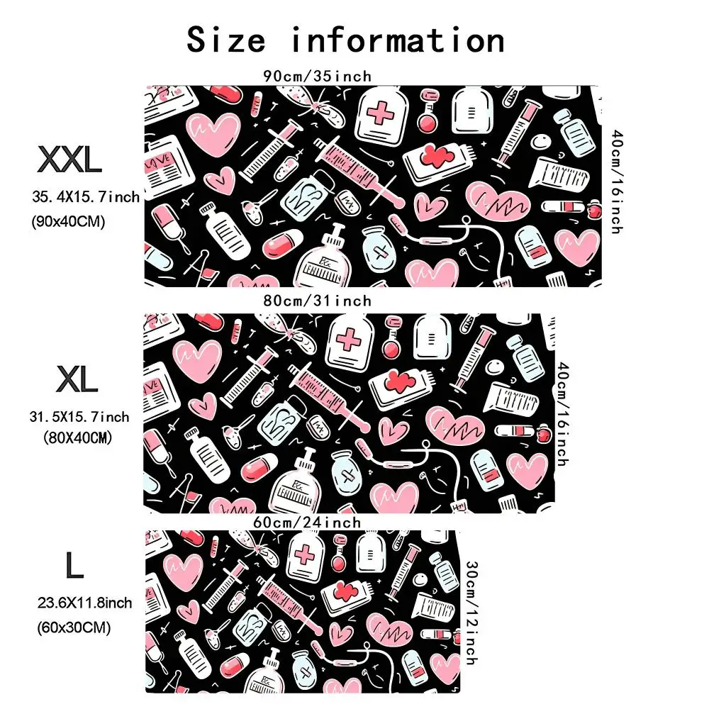 Kawaii Pink Medical Pattern Ga - огляд і ціна Desk Setup Pc And Laptop