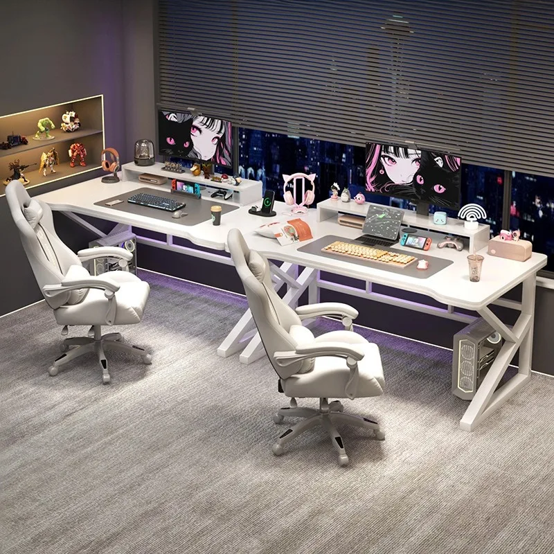 Dual Person Computer Desk Dual - огляд і ціна Desk Setup L Shaped